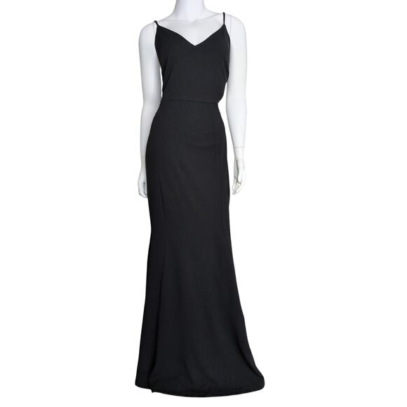 Windsor Lace Mesh Cutout Mermaid Formal Evening Gown Large Maxi Dress Y2K Glam - Picture 1 of 6